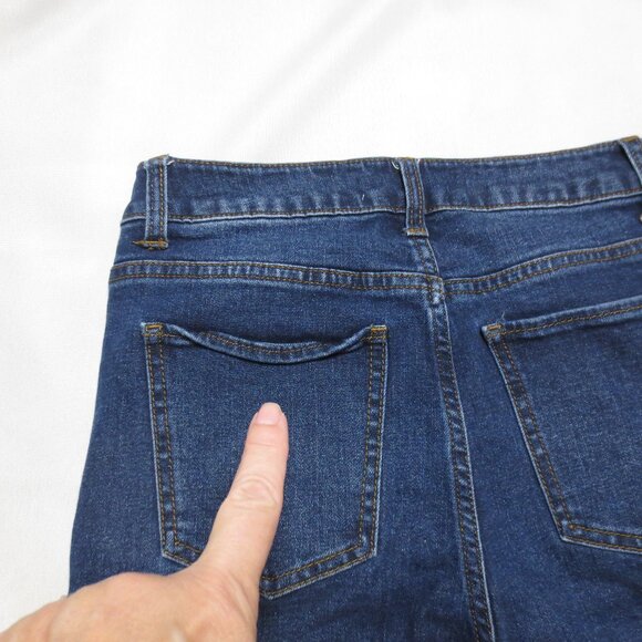 HARPER womens JEANS straight HiGH RISE frayed CROPPED ankle SIZE 27 - Picture 8 of 10